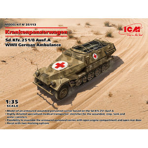 ICM 35113 Krankenpanzerwagen Sd.Kfz.251/8 Ausf.A 1:35 Scale Plastic Model Kit