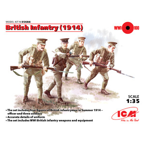 ICM 35684 British Infantry (1914) 1:35 Scale Plastic Model Kit