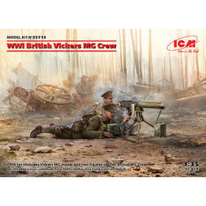 ICM 35713 WWI British Vickers MG Crew 1/35 Scale Plastic Model Kit