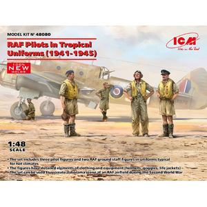 ICM 48080 RAF Pilots in Tropical Uniforms (1941-1945) 1/48 Scale Plastic Model Kit