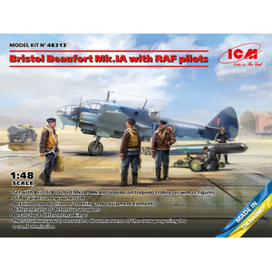 ICM 48313 Bristol Beaufort Mk.IA w/ RAF Pilots 1:48 Scale Plastic Model Kit