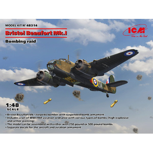 ICM 48314 Bristol Beaufort Mk.I. Bombing Raid 1:48 Scale Plastic Model Kit