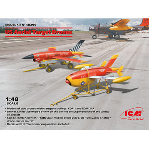 ICM 48399 US Aerial Target Drones 1:48 Scale Plastic Model Kit