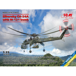 ICM 53055 Sikorsky CH-54A w/ M-121 Bomb 1/35 Scale Plastic Model Kit