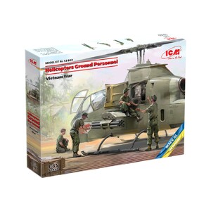 ICM 53102 Helicopters Ground Personnel Vietnam War 1:35 Scale Plastic Model Kit