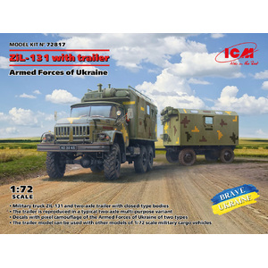 ICM 72817 ZiL-131 w/ Trailer 1/72 Scale Plastic Model Kit