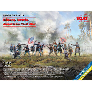 ICM DS3519 Fierce battle. American Civil War 1:35 Scale Plastic Model Kit