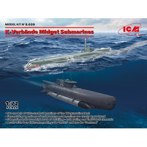 ICM S.020 K-Verbände Midget Submarines  1:72 Scale