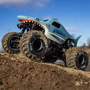 1/18 Mini LMT Megalodon 2S 4X4 RTR Brushed Monster Truck (Battery & Charger Included), Blue