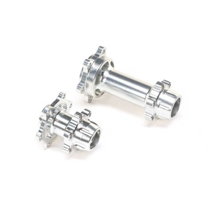 Aluminum Hub Set, Machined, Silver : Promoto-MX LOS362005