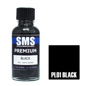 SMS PL01 Premium Acrylic Lacquer Black Paint 30ml