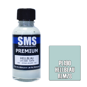 SMS PL190 Premium Acrylic Lacquer Hellbau RLM78 Paint 30ml