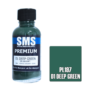 SMS PL197 Premium Acrylic Lacquer D1 Deep Green Paint 30ml