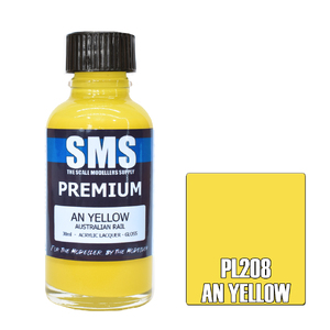 SMS PL208 Premium Acrylic Lacquer Australian Rail AN Yellow Paint 30ml