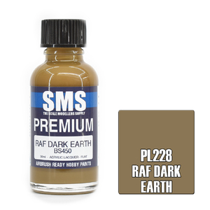 SMS PL228 Premium Acrylic Lacquer RAF Dark  Earth  BS450 Paint 30ml