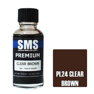 SMS PL24 Premium Acrylic Lacquer Clear Brown Paint 30ml