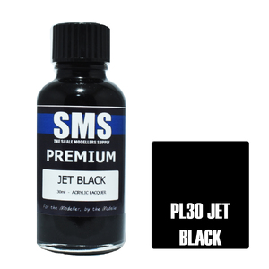 SMS PL30 Premium Acrylic Lacquer Jet Black Paint 30ml