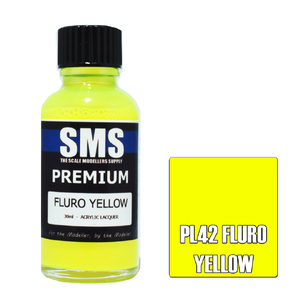 SMS PL42 Premium Acrylic Lacquer Fluoro Yellow Paint 30ml