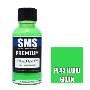 SMS PL43 Premium Acrylic Lacquer Fluoro Green paint 30ml