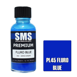 SMS PL45 Premium Acrylic Lacquer Fluoro Blue Paint 30ml