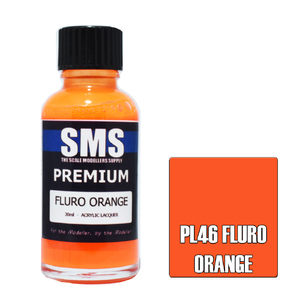 SMS PL46 Premium Acrylic Lacquer Fluoro Orange Paint 30ml