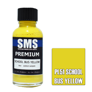 SMS PL51 Premium Acrylic Lacquer School Bus Yellow Paint 30ml