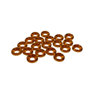 Q-World 3mm Aluminium Orange/Gold Sink Washers, 20pcs