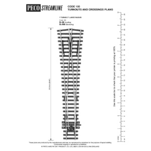 Peco SL-98 Y Turnout, Large Radius Train Track H0/00