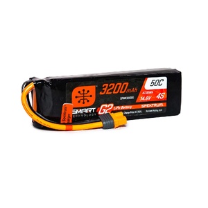 Spektrum 14.8V 4S 3200mAh 50C Smart G2 Soft Case LiPo Battery w/ IC3 Connector