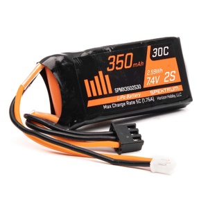 Spektrum 2S 7.4V 350mAh 30C Soft Case LiPo Battery: SCX24 PH 2.0