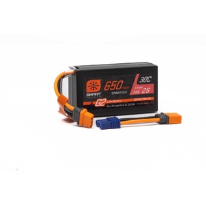 7.4V 650mAh 2S Smart G2 Hardcase 30C LiPo: IC2